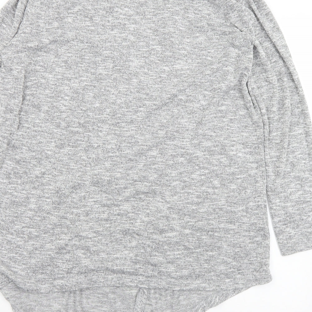 New Look Womens Grey Collared  Polyester Cardigan Jumper Size M