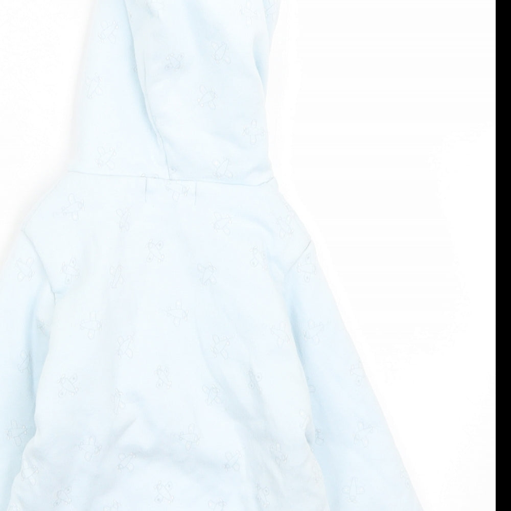 Kris x Kids  Blue Geometric Cotton Cardigan Jumper Size 6-9 Months  Snap - Planes