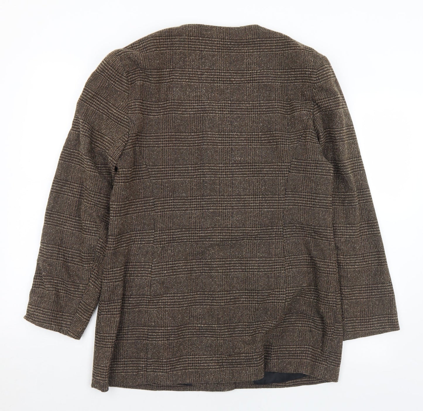 Etam Womens Brown Plaid  Jacket  Size 16  Button