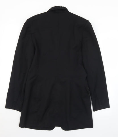 Preloved SHE Womens Black   Jacket  Size 10  Button - Bead detail - Back