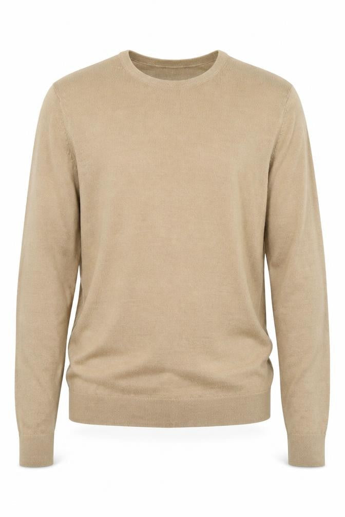 H&M Mens Brown Round Neck  Acrylic Pullover Jumper Size L