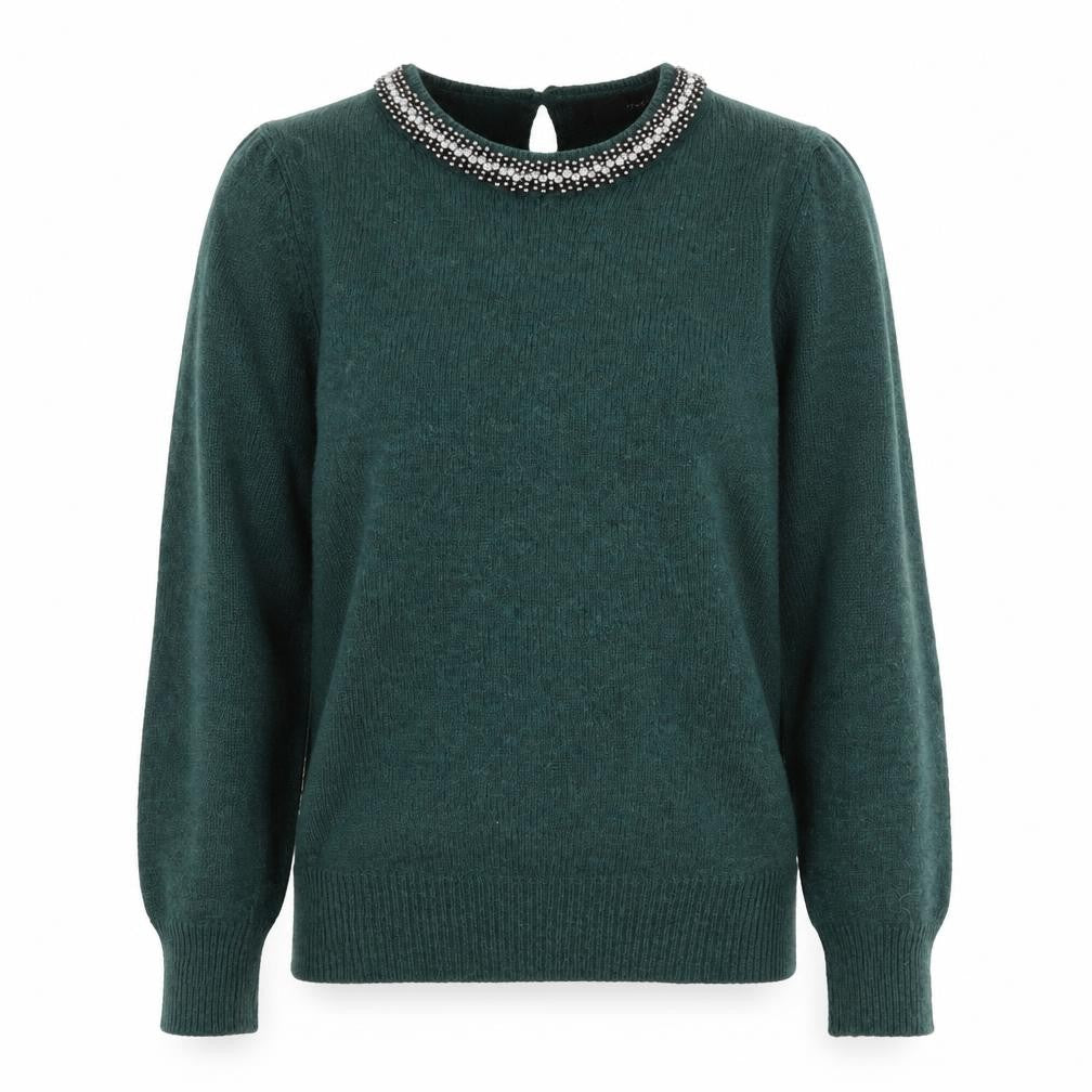 Primark Womens Green Round Neck  Nylon Pullover Jumper Size 6