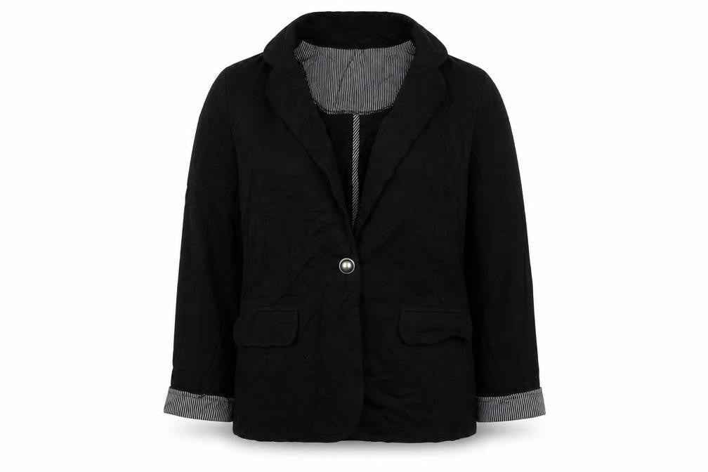 Internacionale Womens Black   Jacket Blazer Size 14  Button