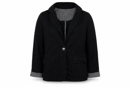 Internacionale Womens Black   Jacket Blazer Size 14  Button