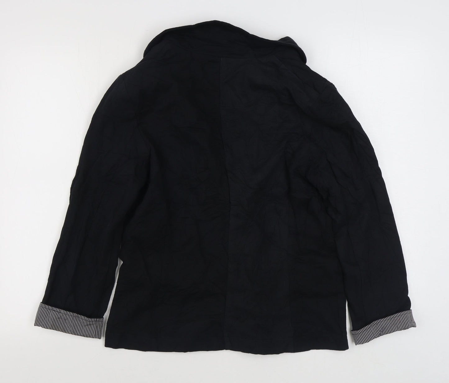 Internacionale Womens Black   Jacket Blazer Size 14  Button