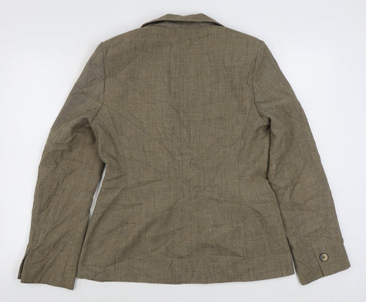 Wallis Womens Brown   Jacket Blazer Size 12  Button