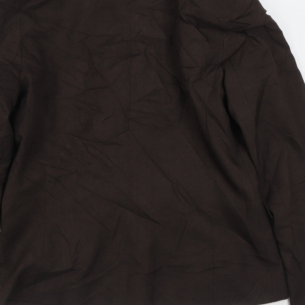 Yen Womens Brown   Jacket Blazer Size 10  Button