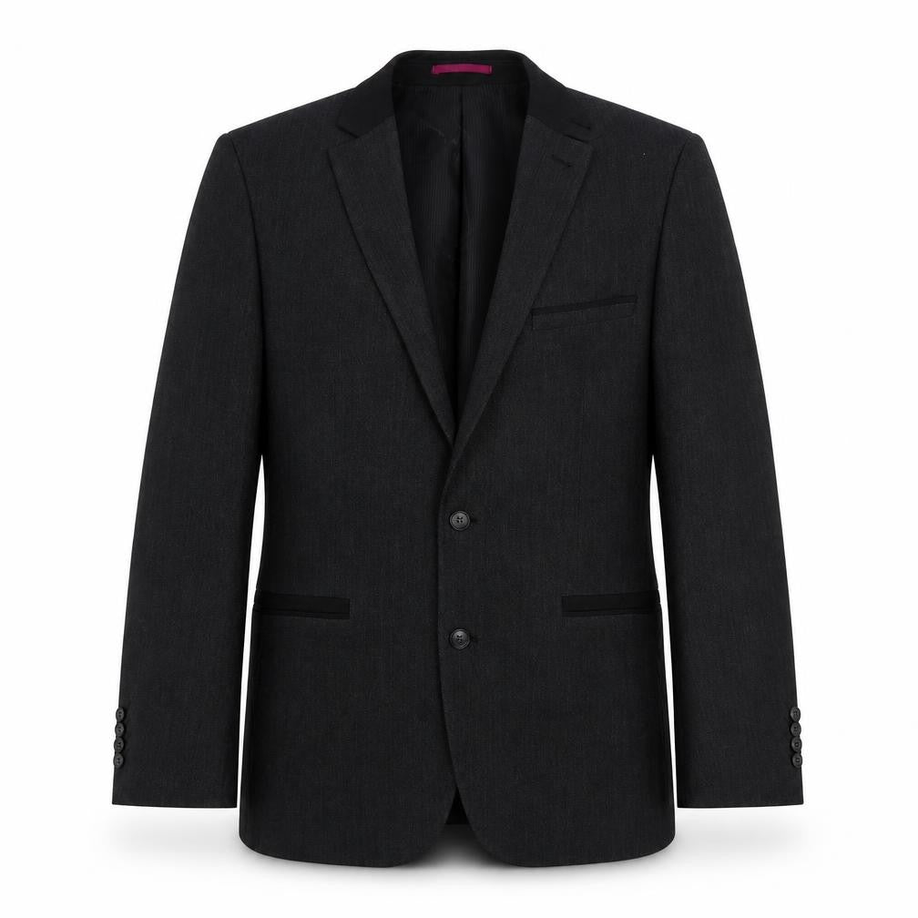 Fellini Mens Grey  Polyester Jacket Suit Jacket Size 40