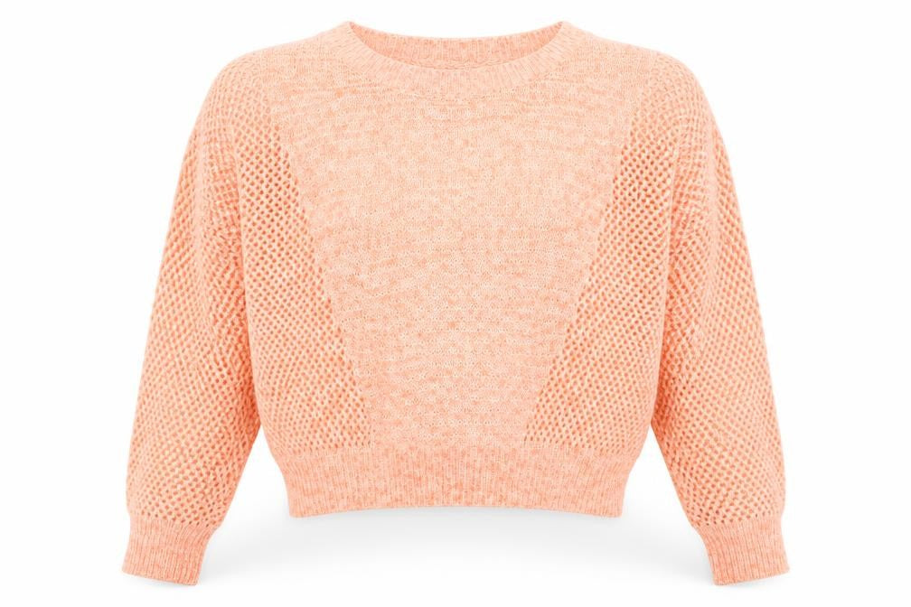Only Womens Pink Boat Neck  Acrylic Pullover Jumper Size M