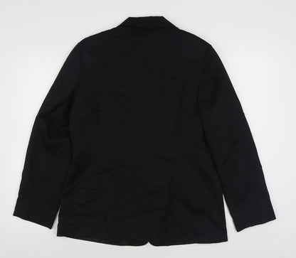 Preloved Slimma Womens Black   Jacket Blazer Size 16  Button - Back