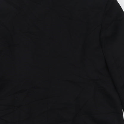 Preloved Slimma Womens Black   Jacket Blazer Size 16  Button - Label