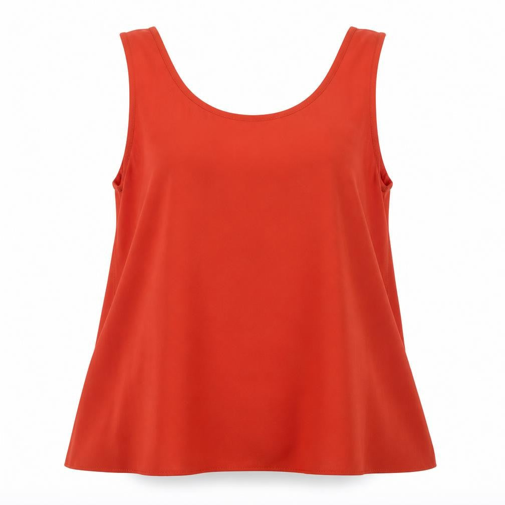 Primark  Womens Orange  Polyester Camisole Blouse Size 8 Round Neck