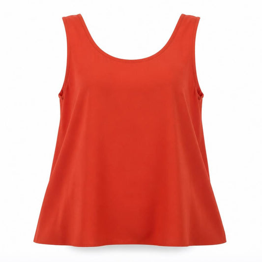 Primark  Womens Orange  Polyester Camisole Blouse Size 8 Round Neck