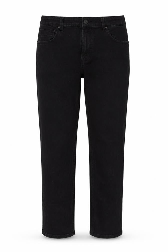 Dunnes Womens Black  Cotton Straight Jeans Size 36 L25 in Regular