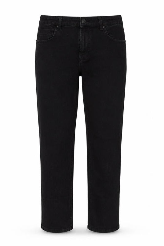 Dunnes Stores Womens Black  Cotton Straight Jeans Size 36 L25 in Regular