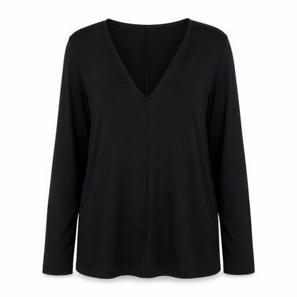 ASOS Womens Black  Polyester Basic Blouse Size 12 V-Neck