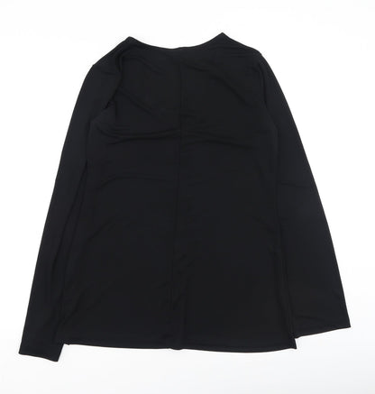 ASOS Womens Black  Polyester Basic Blouse Size 12 V-Neck