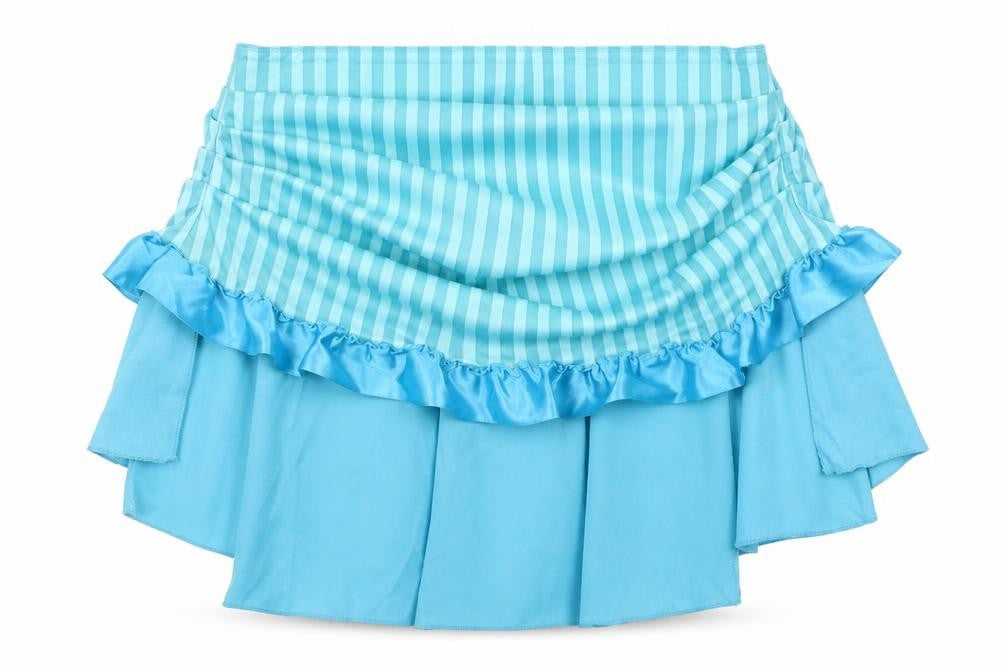 Smiffys Womens Blue Striped Polyester Mini Skirt Size S    - fancy dress