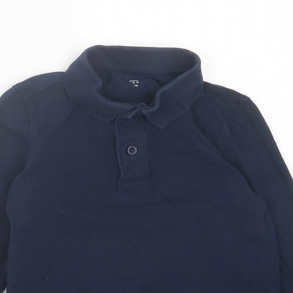 Star Boys Blue  Cotton Basic Polo Size 6 Years Collared Button