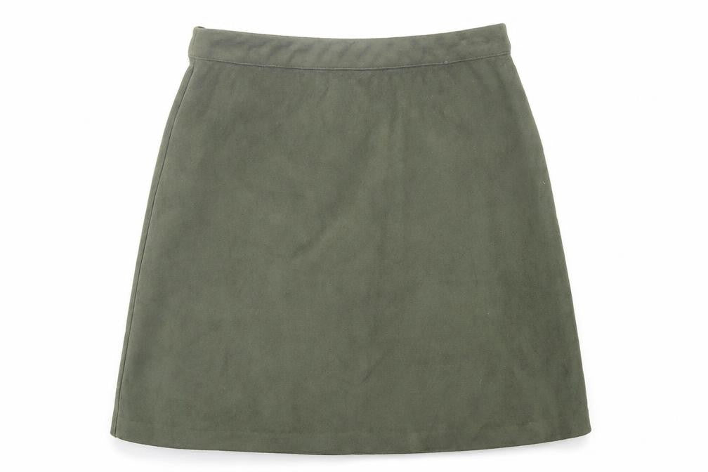 Primark Womens Green  Polyester A-Line Skirt Size 10   Zip