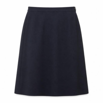 Preworn Womens Blue  Polyester A-Line Skirt Size 12   Button