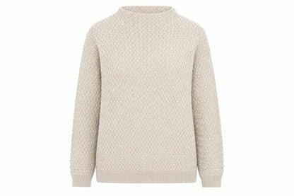 Dunnes Womens Beige High Neck  Acrylic Pullover Jumper Size M