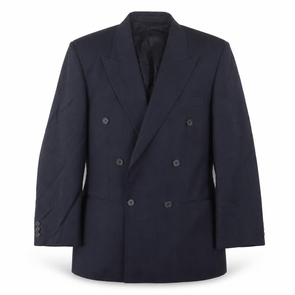 Marks & Spencer Mens Blue  Wool Jacket Suit Jacket Size 40