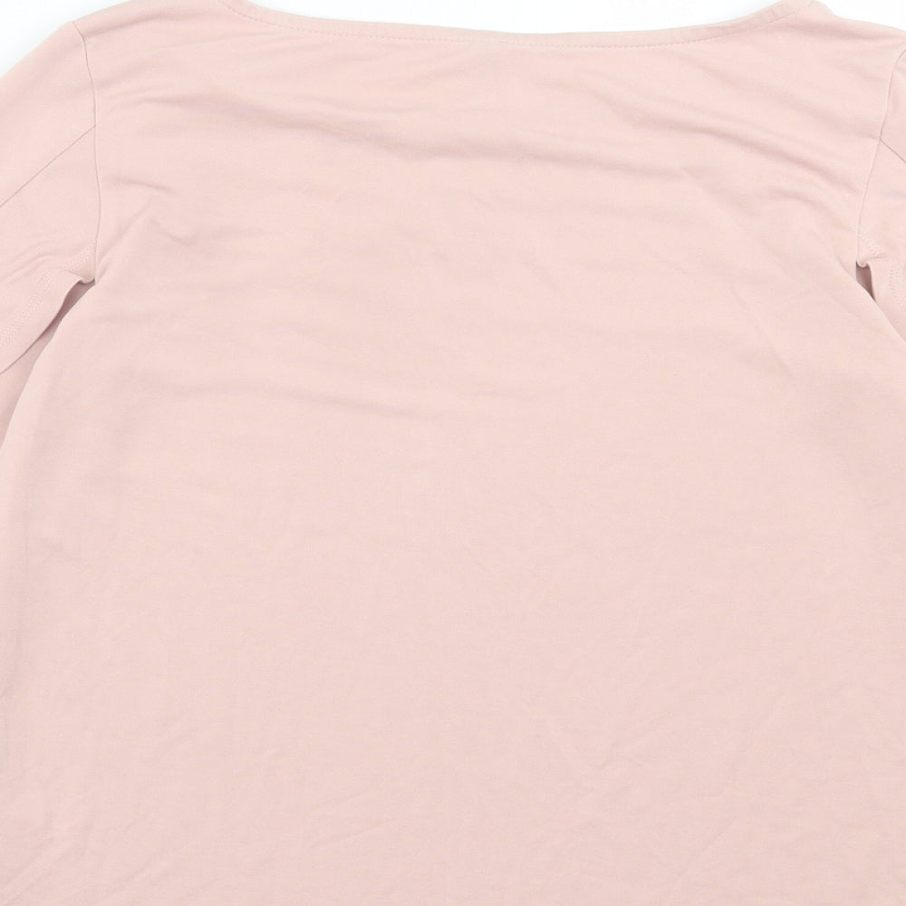 Free Quent Womens Pink  Modal Basic T-Shirt Size XS Crew Neck
