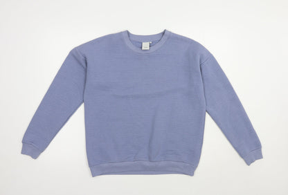 Preloved ICHI Womens Blue  Polyester Pullover Sweatshirt Size M  Pullover - Front