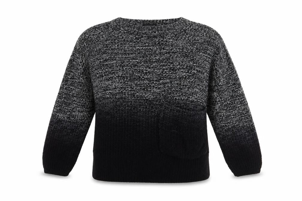 Topshop Womens Black Crew Neck  Acrylic Pullover Jumper Size 10