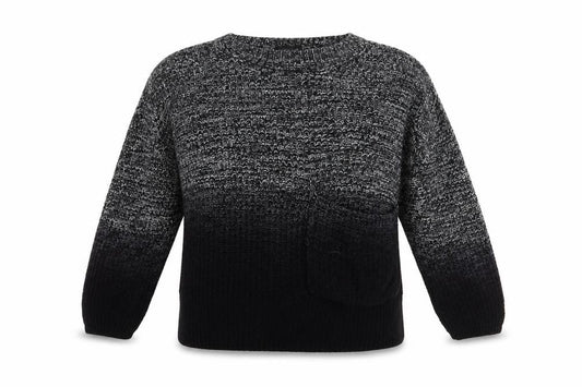 Topshop Womens Black Crew Neck  Acrylic Pullover Jumper Size 10