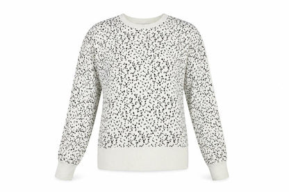 Next Womens White Crew Neck Geometric Viscose Pullover Jumper Size 8