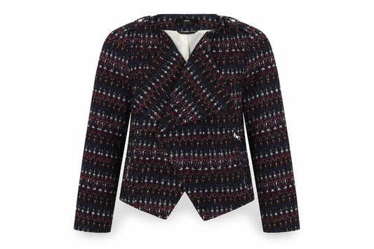 H&M Womens Black Geometric  Jacket Blazer Size 10