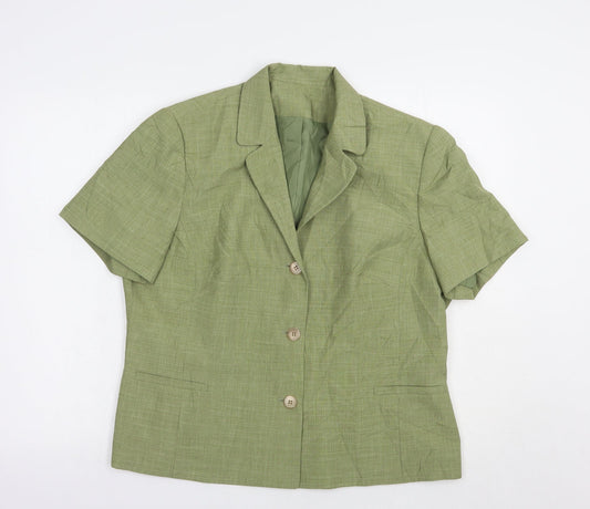 Debenhams Womens Green   Jacket Blazer Size 16  Button