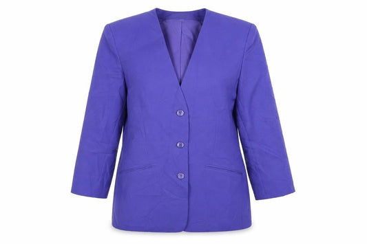 Classics Womens Purple   Jacket Blazer Size 12  Button