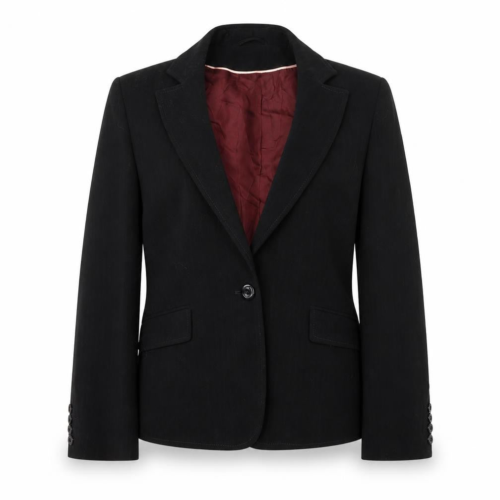 Dorothy Perkins Womens Black Striped Polyester Jacket Suit Jacket Size 12