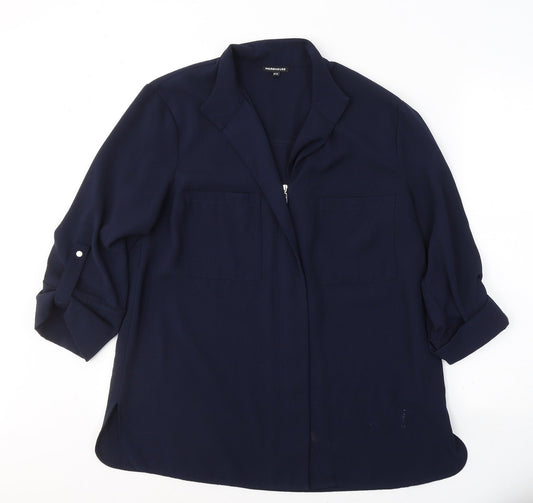 Warehouse Womens Blue   Jacket  Size 14  Zip