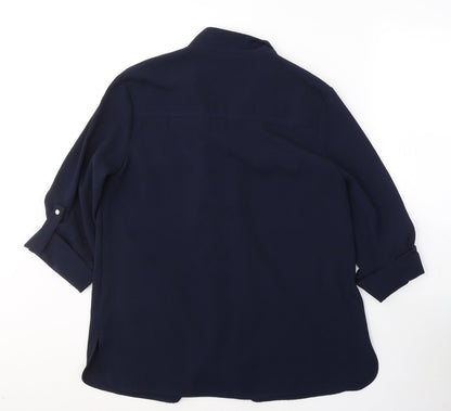 Warehouse Womens Blue   Jacket  Size 14  Zip