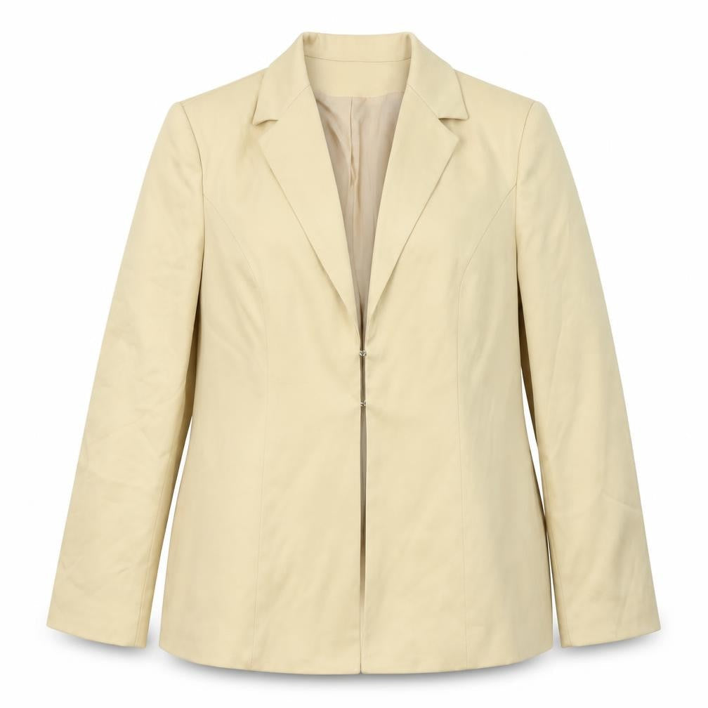 Style Womens Gold  Polyester Jacket Blazer Size 16