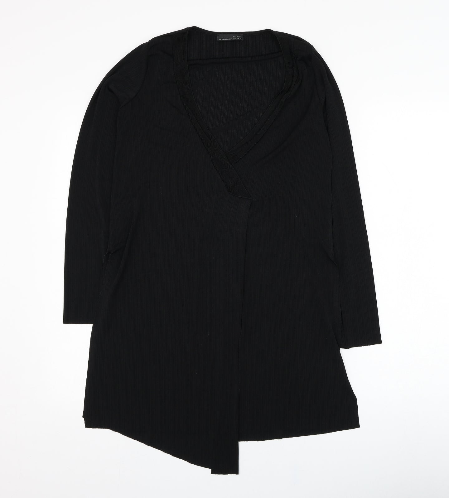 Zara Womens Black  Polyester Basic Blouse Size M V-Neck