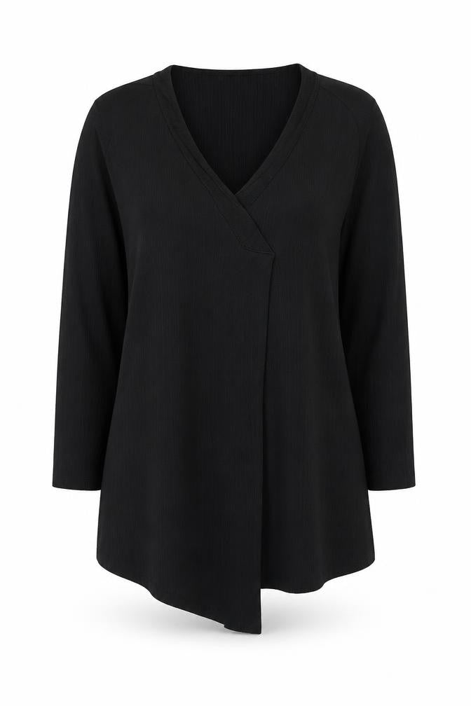 Zara Womens Black  Polyester Basic Blouse Size M V-Neck