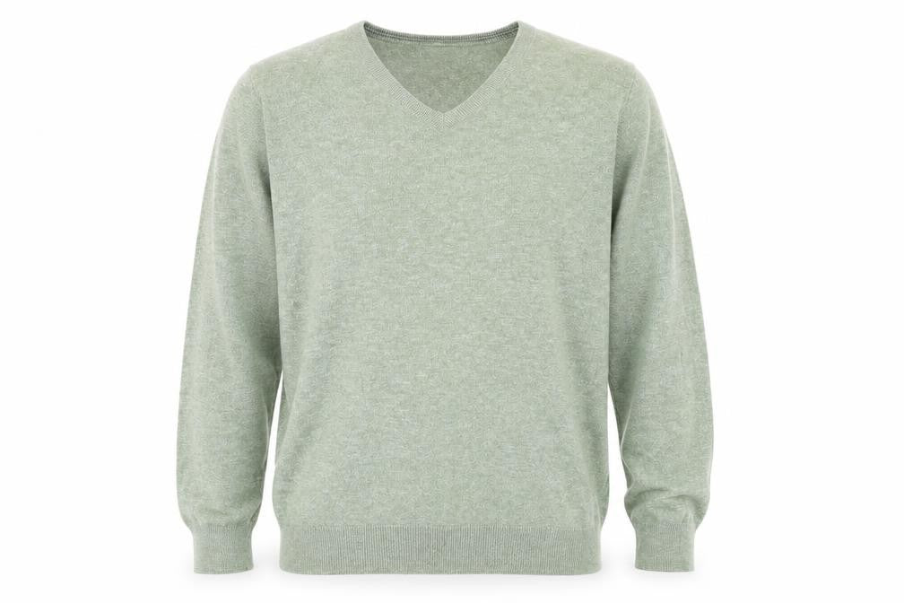 Ty Mens Green Round Neck  Cotton Pullover Jumper Size L