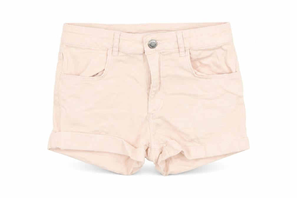 H&M Girls Pink  Cotton Bermuda Shorts Size 12-13 Years  Regular Zip