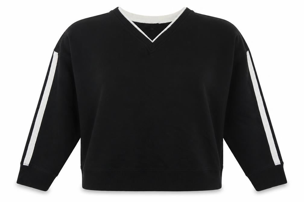 New Look Womens Black  Cotton Pullover Sweatshirt Size 12  Pullover