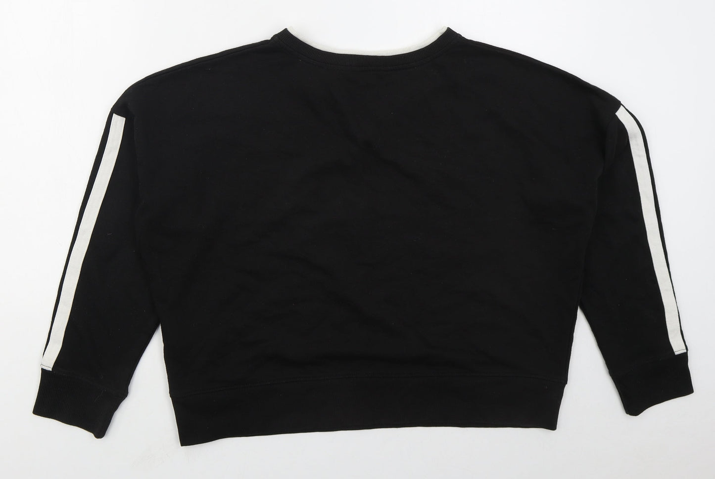 New Look Womens Black  Cotton Pullover Sweatshirt Size 12  Pullover