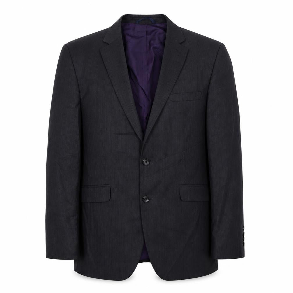 Burton Mens Grey Herringbone Wool Jacket Suit Jacket Size 42