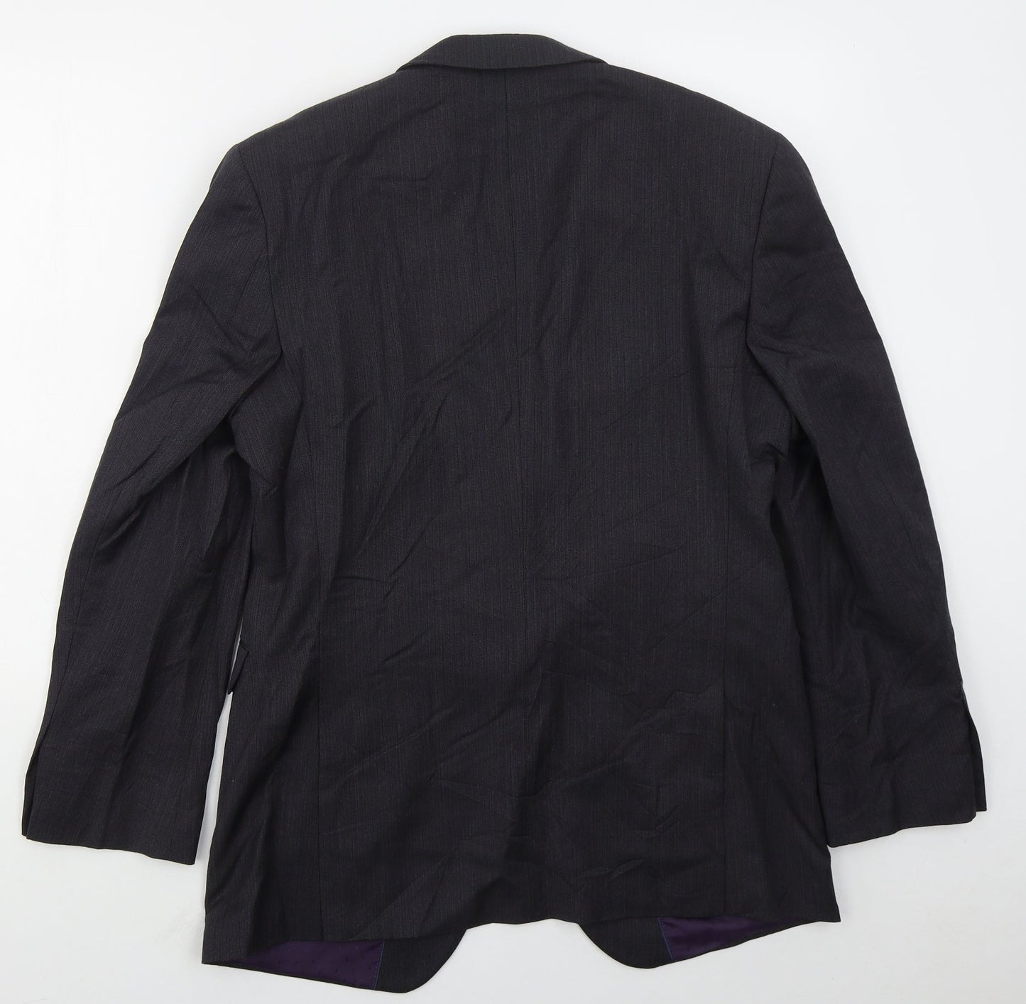 Burton Mens Grey Herringbone Wool Jacket Suit Jacket Size 42
