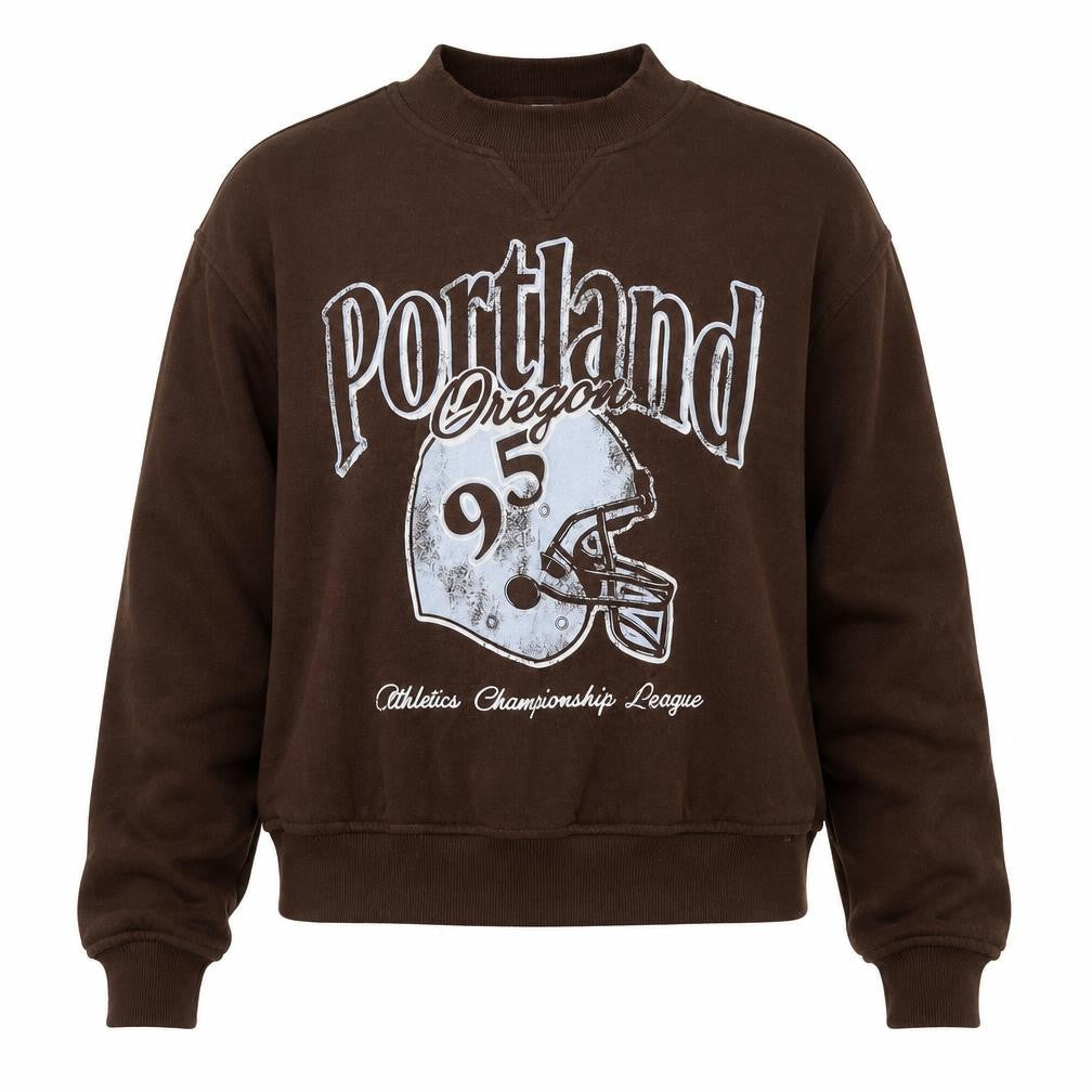 H&M Womens Brown  Cotton Pullover Sweatshirt Size XS  Pullover - Portland Oregon