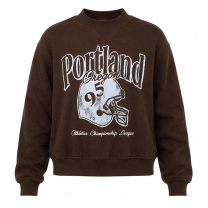 H&M Womens Brown  Cotton Pullover Sweatshirt Size XS  Pullover - Portland Oregon