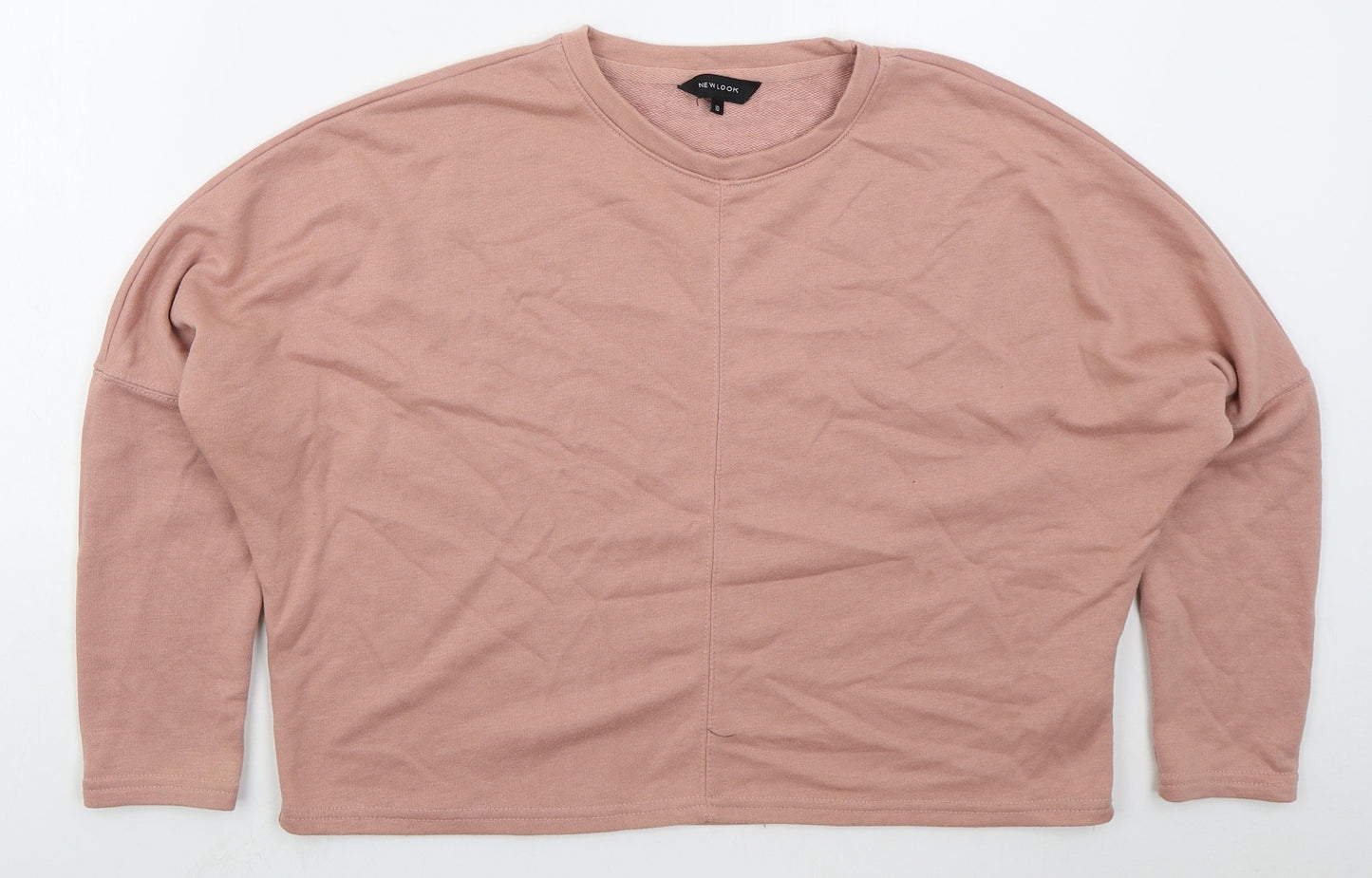 New Look Womens Pink  Cotton Pullover Sweatshirt Size 10  Pullover
